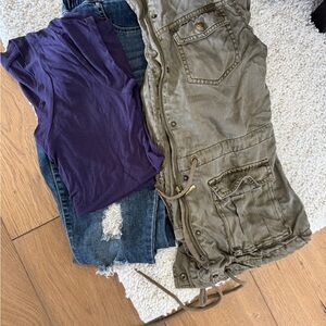 Max Jeans Olive Bomber Jacket